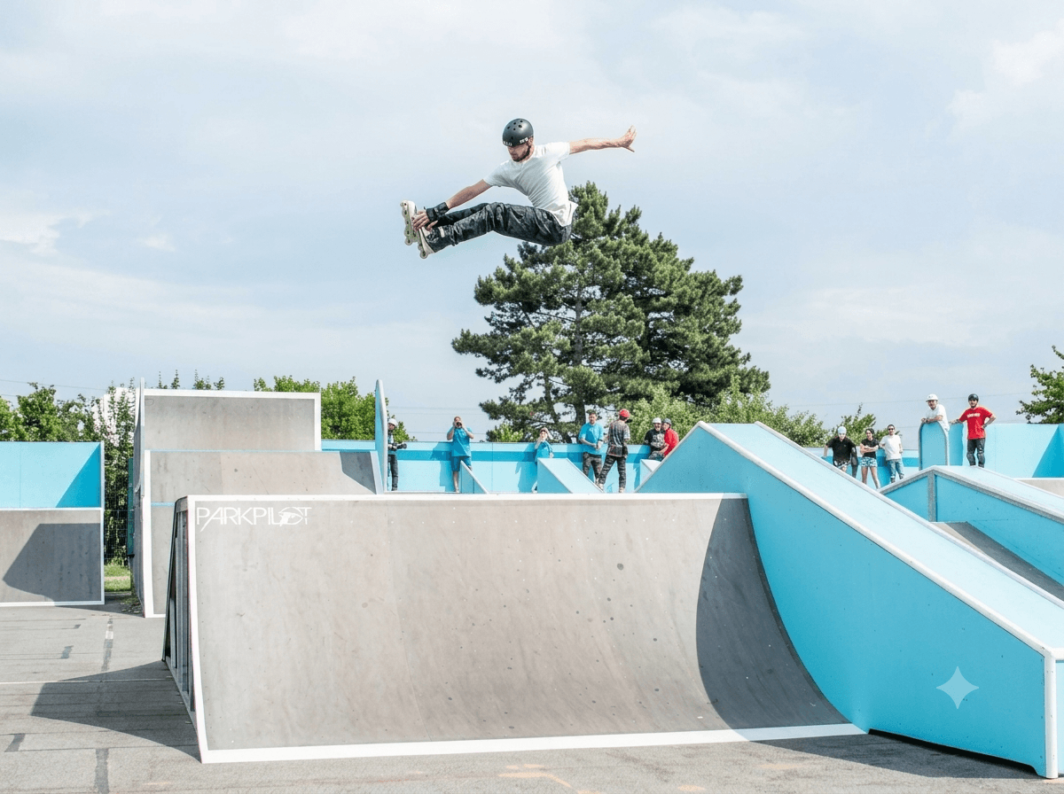 Padací kraťasy a ochrana kostrče do skateparku